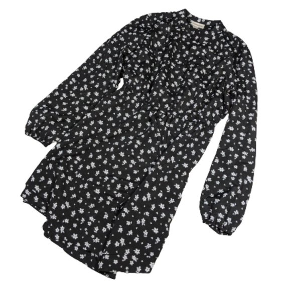 Maison Jules floral‎ printed drawstring shirt dress - Picture 1 of 11